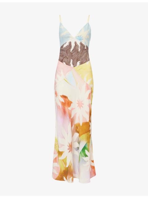 Never Fully Dressed Printed Valeria Woven Maxi Dress