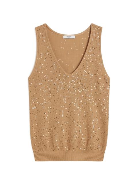 WEEKEND Max Mara Wkdtempo sequin V-neck top