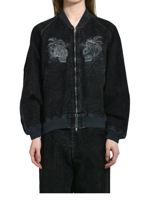 doublet FLOCKED DEINM SOUVENIR JACKET / BLK