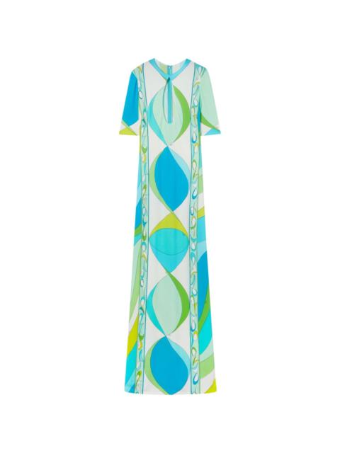 PUCCI Pesci-print cut-out maxi dress