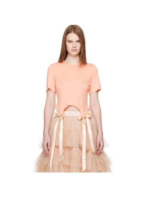 Simone Rocha Pink Bow Tail Easy T-shirt