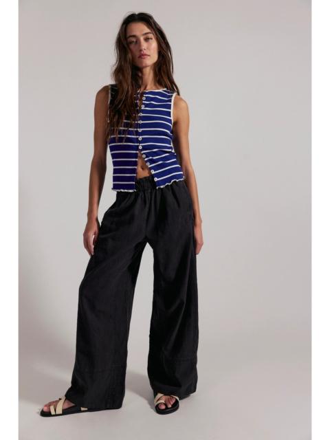 FREE PEOPLE Day's End Linen Pull-On Pants
