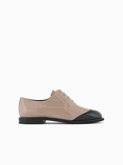 GIORGIO ARMANI Patent-leather Derby shoes