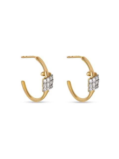 STONE AND STRAND Twinkling Twine Pavé Hoops