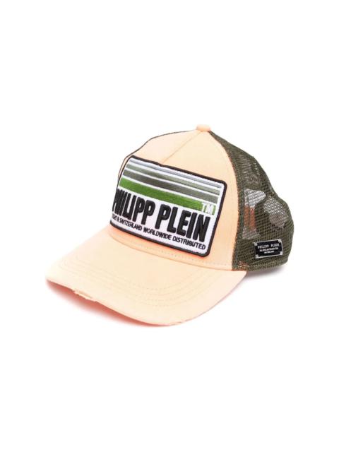 PHILIPP PLEIN logo-patch cotton trucker hat