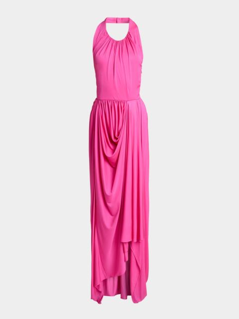 Givenchy Draped Jersey Halter Gown