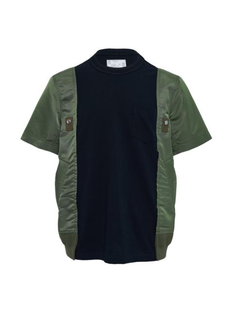 sacai Nylon Twill x Cotton Jersey Tee