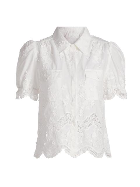 GENERATION LOVE Women's Mina 3D Voile Top - White