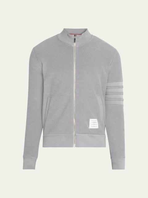 Thom Browne Men's Cotton 4-Bar Stripe Full-Zip Sweater