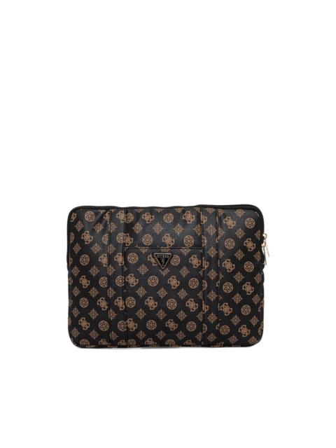 GUESS USA monogram-print laptop bag