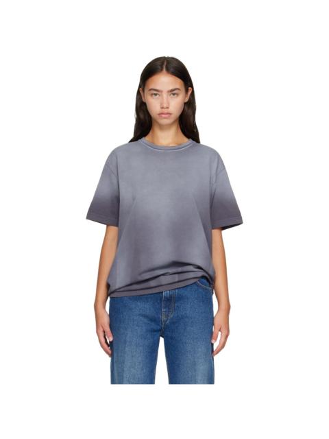 MUGLER Gray Short Sleeves Logo T-shirt