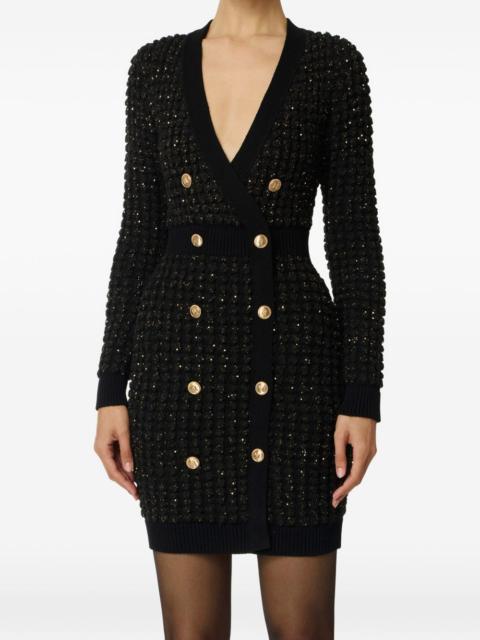 ELISABETTA FRANCHI buttoned V-neck mini dress