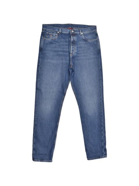 Brunello Cucinelli faded-effect straight-leg jeans