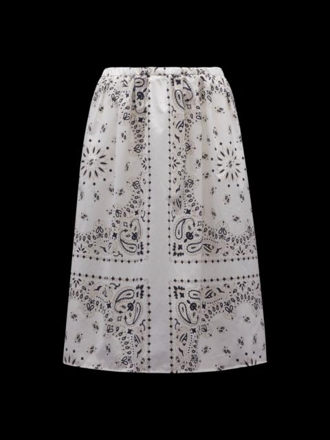 Moncler Bandana Print Midi Skirt