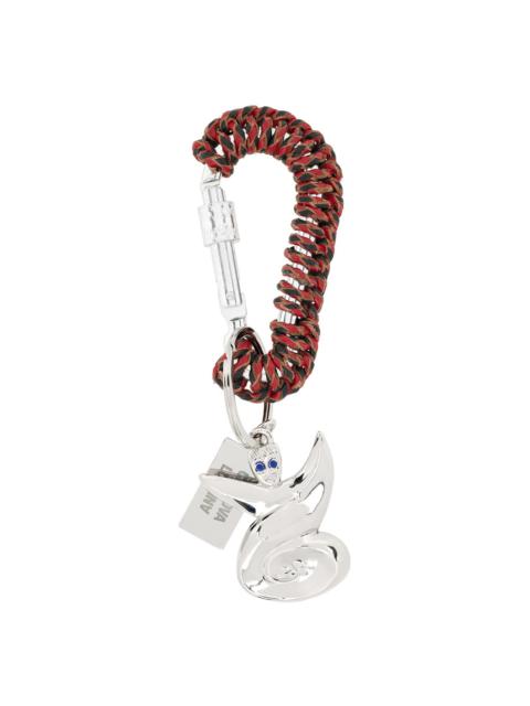 Chopova Lowena Silver & Red Swirl Girl Keychain