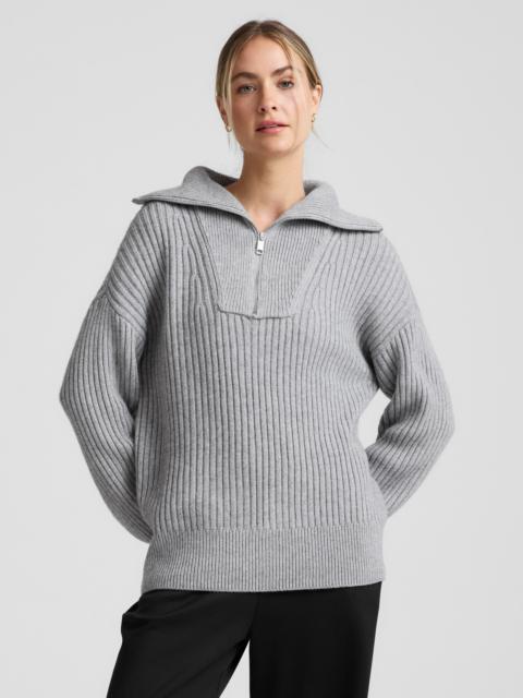 BEYOND YOGA Wool Blend Collared Pullover