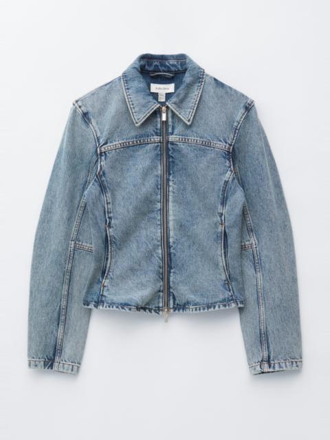& Other Stories Fitted Zip-Up Denim Jacket
