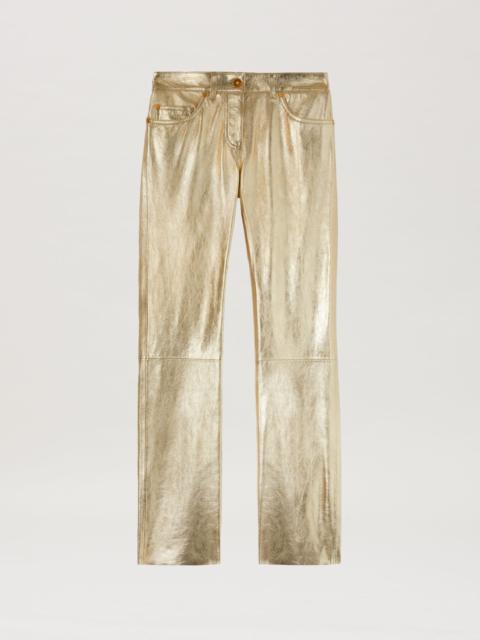 Palm Angels LAMINATED LEATHER PANTS