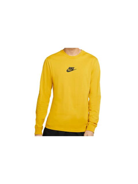 Nike Nike Alphabet Printing Round Neck Long Sleeves T-shirt Yellow CU7391-743