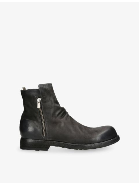 OFFICINE CREATIVE Bulla Side-Zip Leather Ankle Boots