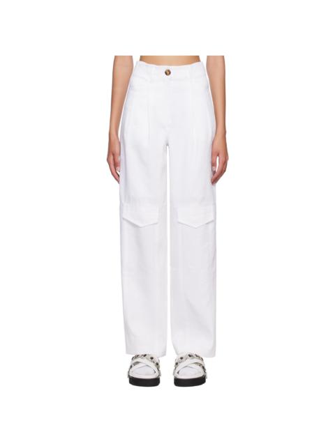 JKOO White Pocket Trousers