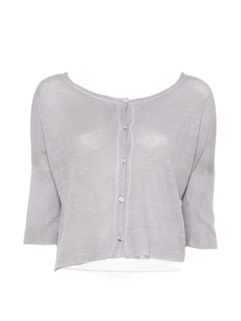 Avant Toi fine-knit button-up cardigan