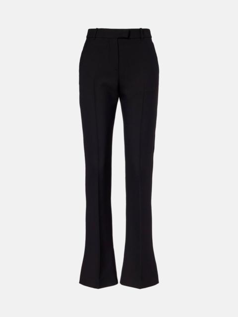 Alexander McQueen Wool and silk-blend straight pants