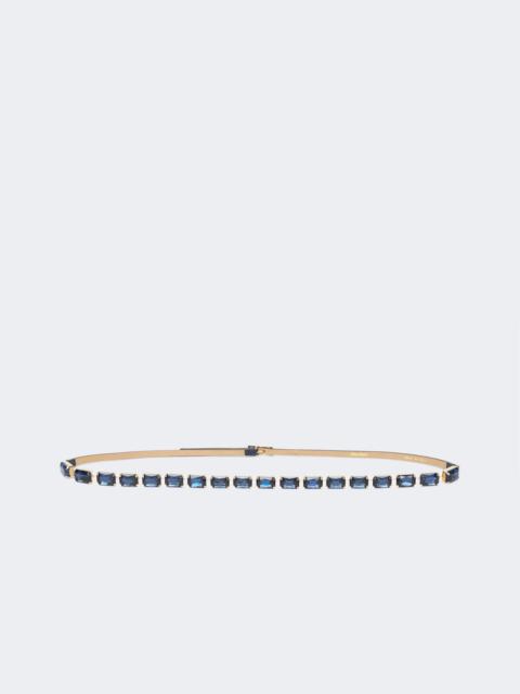 Max Mara FUMANTE Jewelled nappa leather belt - ULTRAMARINE