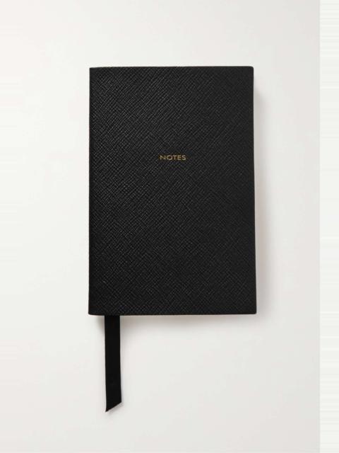 Smythson Textured-leather notebook