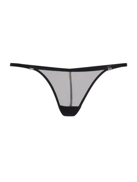 KIKI DE MONTPARNASSE Women's Brienne Mesh G-String Thong - Black