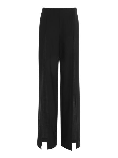 NENSI DOJAKA Front-Slit Tailored High-Rise Trousers black