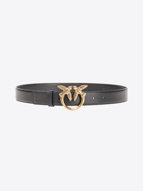 PINKO LOVE BIRDS LEATHER BELT 3CM