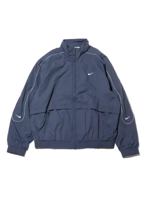 Nike Nike Sportswear Solo Swoosh Woven Track Jacket 'Blue' FB8623-437