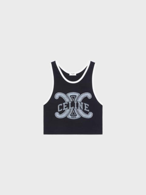 CELINE CELINE TRIOMPHE TANK TOP IN COTTON JERSEY