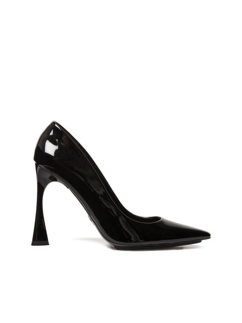 103mm Elsa patent pointed-toe heeled pumps