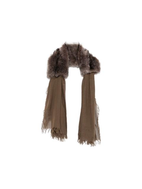 GIORGIO ARMANI frayed-edge scarf