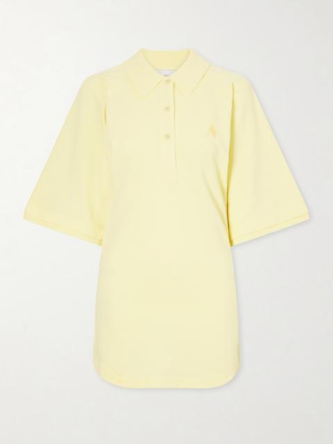 THE ATTICO Logo-embroidered Cotton-piqué Mini Dress