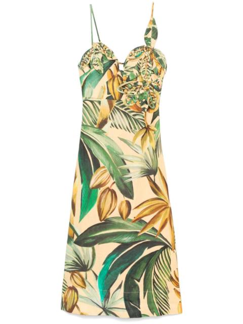 FARM RIO Bananart midi dress