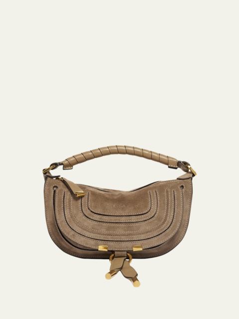 Chloé Marcie Mini Saddle Crossbody Bag in Suede