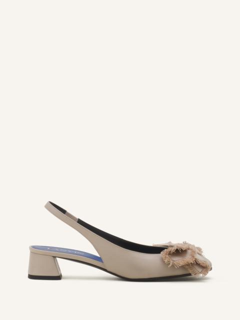 Lanvin HEELED SLINGBACK BALLERINA IN LEATHER