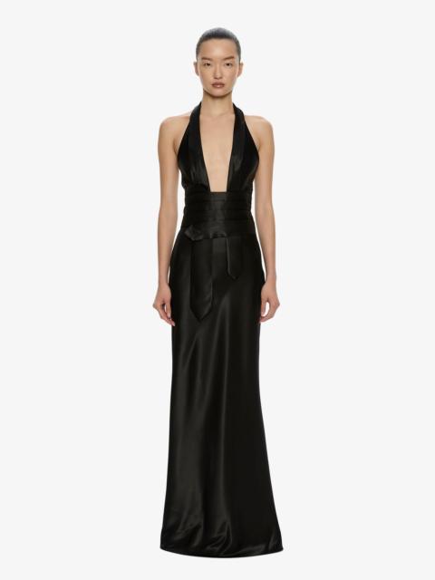 CHRISTOPHER ESBER Reyer Satin Tie Gown