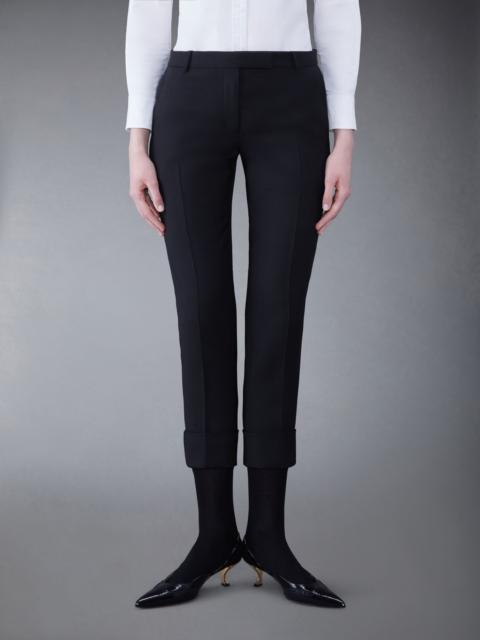 Wool Low Rise Cigarette Trousers