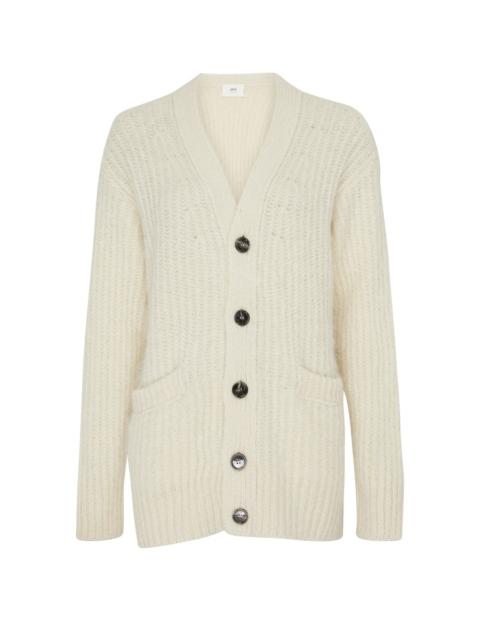 AMI Paris Ribbed chunky cardigan