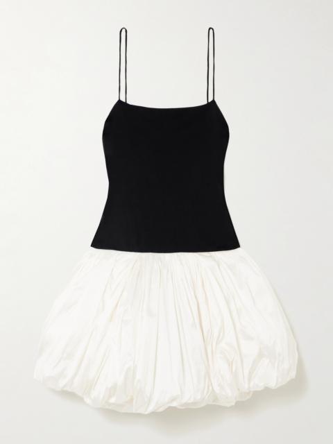 CONNER IVES Ruched Stretch-jersey And Silk Mini Dress