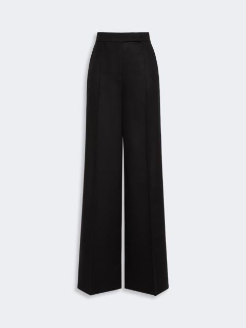 Max Mara FILATO Wide sable-look camel trousers - BLACK