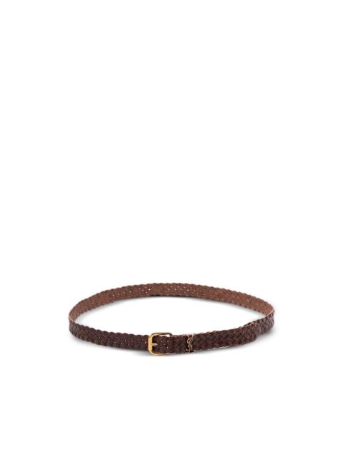 SAINT LAURENT braided leather belt