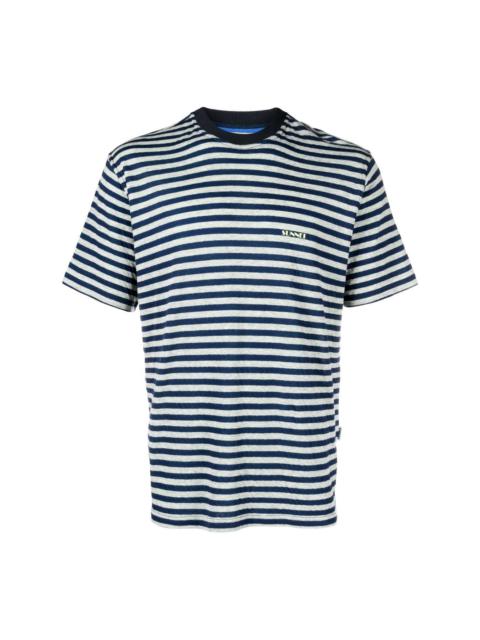 logo-print striped T-shirt