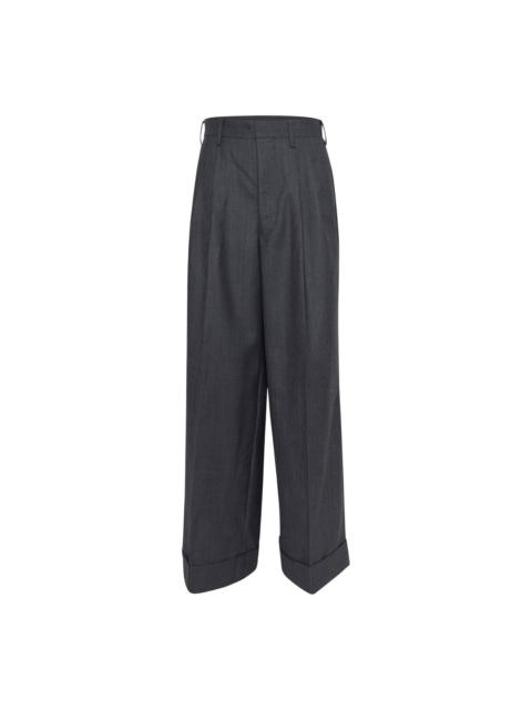 Junya Watanabe Wide Leg Pleated Wool Trousers