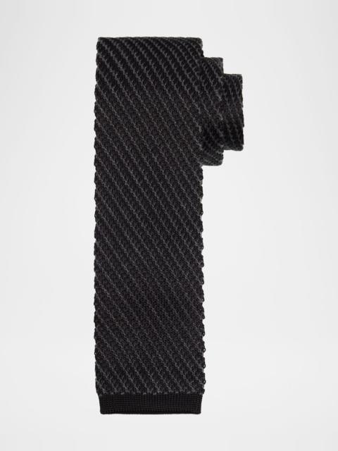 Brioni Men's Silk Textured Knit Tie
