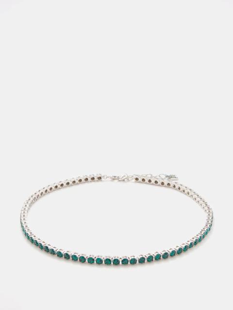 Amina Muaddi Crystal-embellished tennis necklace